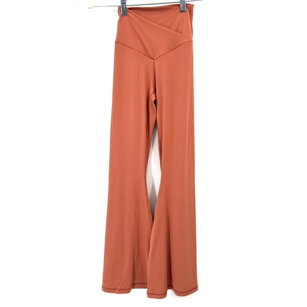 Offline‎ Aerie crossover flare leg yoga pants leggings stretch mauve rust S